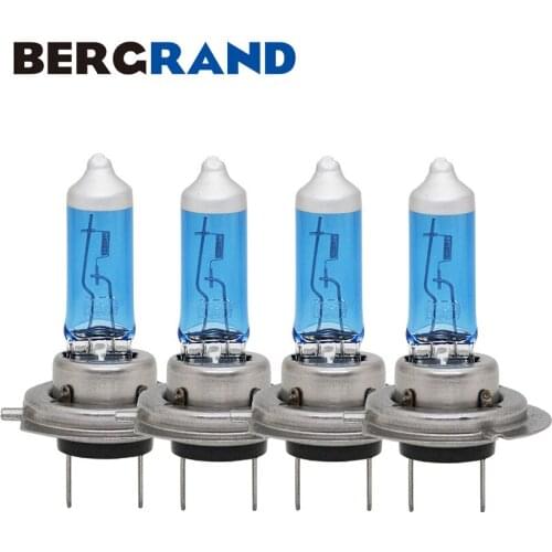 4PCS Bombilla H7 Halogen Headlight Lamp 12V 55W 4300K Super White Car Xenon Fog Light For Ford Kuga 2008-2010 VW TIGUAN