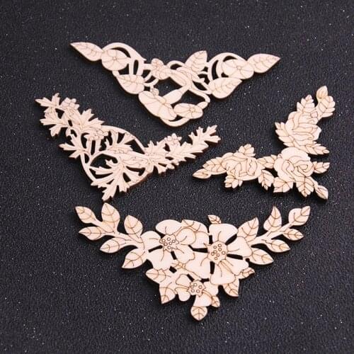 8pcs Mixed Book Corner Wooden Ornament For Home Decoration Crafts Scrapbooking Crafts Wood Album Corners Embellishment