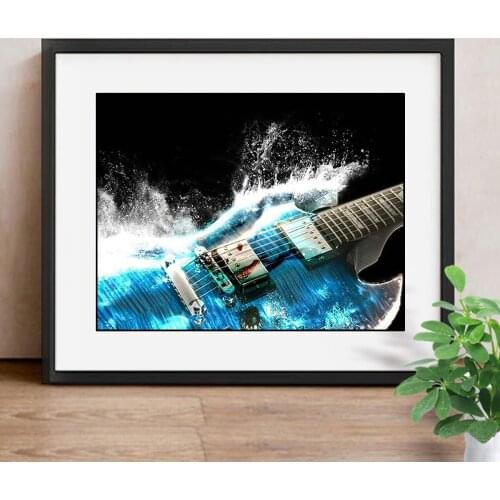 Diamond Embroidery Guitar Full Drill Square 5D Diamond Painting Musical Instruments Picture Of Rhinestone Decor Home