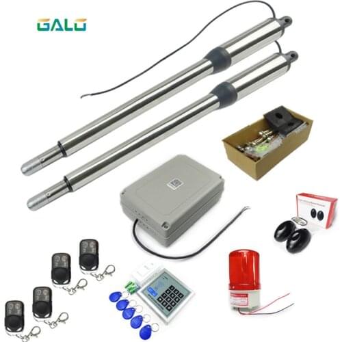 Basic Swing Gate Opener kit 2 DC gate motor/2 Remote / 1 Control panel/2 arms /1 Rubber Gate Stop/2 Override spanners