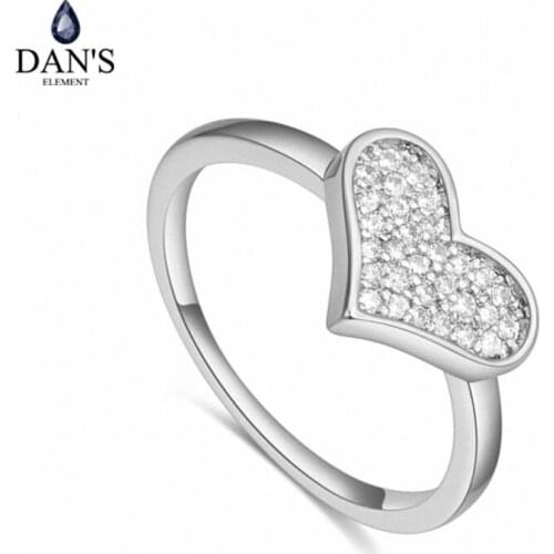 DANS Element Brand Real AAA Zirconia Micro Inlays Rose Gold Color Ring Party For Women Valentine Gift 130578