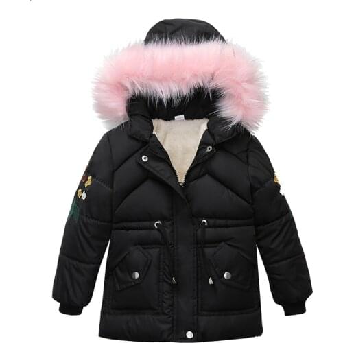 Children Kids Winter Warm Parkas Boys Girl Winter Coats Jacket Zip Thick Warm Snow Hoodie Outwear Newborn Children Thicken Coat