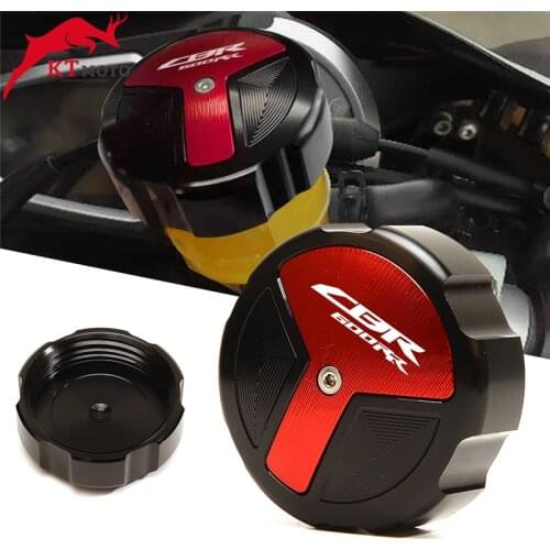 For HONDA CBR600RR CBR 600RR 2010-2021 CNC Front Brake Fluid Cap Master Cylinder Reservoir Cover Motorcycle CBR600RR Accessories
