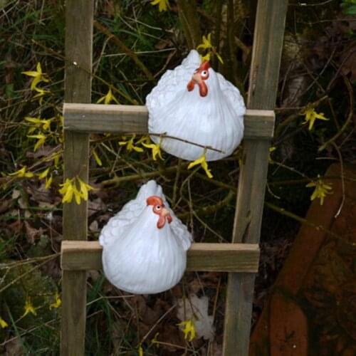 Home Living Room Figure Ornament Hen Statue Ladder Resin Hen Sculpture Home Outdoor Garden Hen Animal Model Ornaments