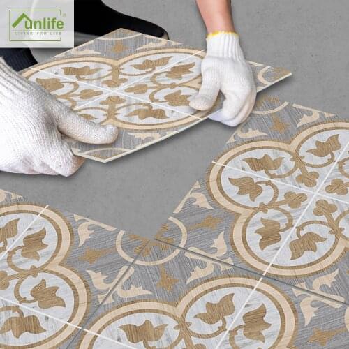 Funlife® Anti-Slip Ground Stickers Oak Wood Home Decor Waterproof Easy to Clean Self-Adhesive Floor Stickers Bathroom Kitchen