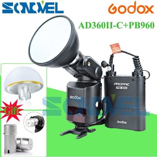 Godox AD360II-C TTL On/Off-Camera Flash Speedlite 2.4G Wireless X System+PB960 Battery Pack for Canon EOS 7D 6D 5Ds R 77D 800D
