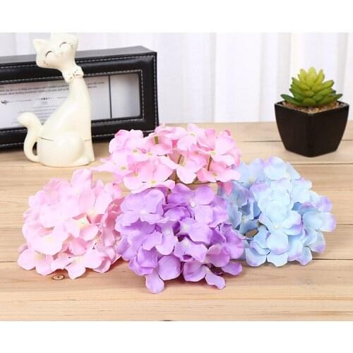 Hot sale 50 pcs/lot Artificial Hydrangea flower DIY Decorative Flower for Wedding Party Birthday Decoration supplies flowers