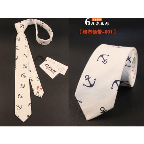 Cotton Korean version of the narrow mens clothing new best man wedding cotton tie cartoon pattern small fresh neutral style