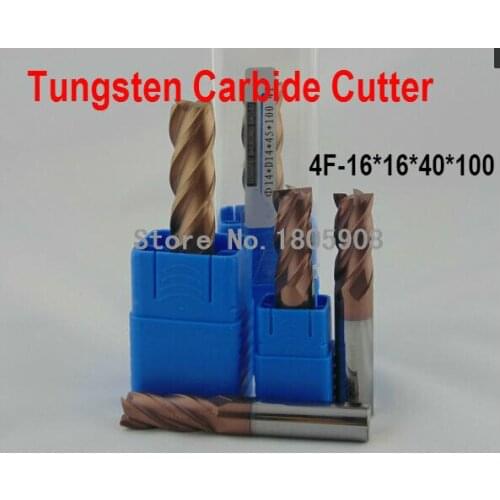 HRC60 4F-16 *16*40*100 CNC tool tungsten alloy milling cutter flat end milling cutter