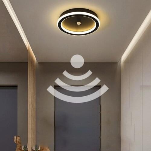 Human Body Induction LED Ceiling Lamp for Corridor Aisle Interior Round PIR Motion Sensor 9W 14W 16W for Living Room Porch 220V