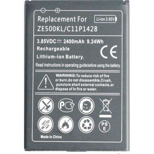 ITopZea 1x 2400mAh / 9.24Wh C11P1428 Replacement Battery For Asus Zenfone 2 Zenfone2 Laser ZE500KG ZE500KL