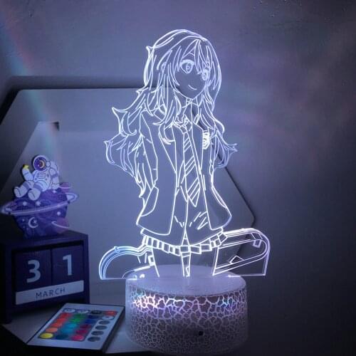 Your Lie in April Kaori Miyazono Lamp Anime for Bedroom Decor Child Kids Birthday Gift Manga Gadget Dropshipping Led Night Light