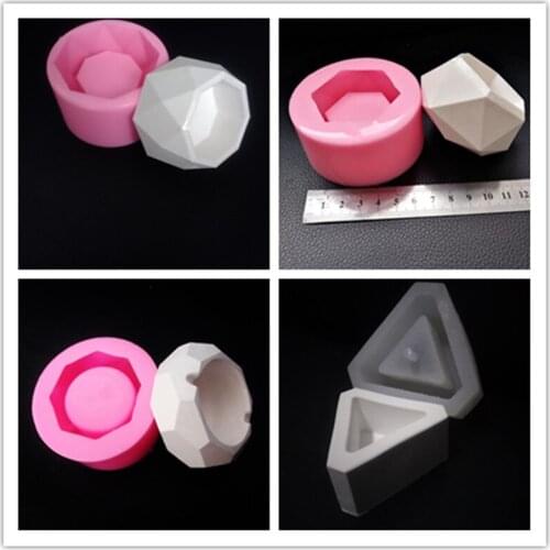 Small Plaster Concrete Silicone Molds Ashtray Candle Holder Gypsum Cement Flower Pot Mold