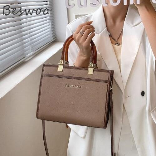 Fashion Textured Designer Bags New Large Capacity Crossbody Shoulder Bag Top Quality Leather Patchwork Square Handbags for Women