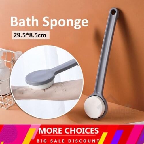 Long-Handled Gray Back Scrubbing Bath Bathing Brush Painless Bathing Sponge Shower Detergent Soft Sponge Bathing Brush