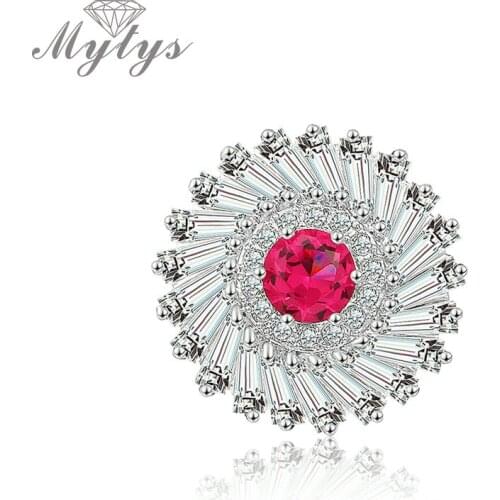 MYTYS Flower Brooches For Clothes