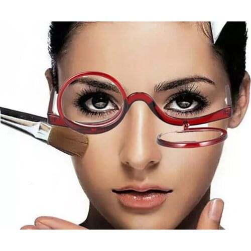 Seemfly Women Makeup Reading Glasses Rotatable Magnifying Flip Make Up Eye Glasses Presbyopic +1 +1.5 +2.0 +2.5 +3.0 +3.5