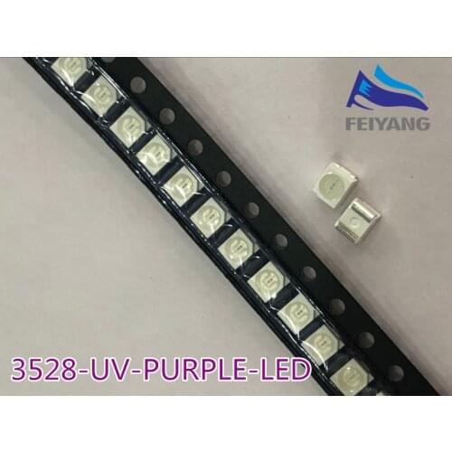 Wholesale 2000pcs 1210 3528 SMD SMT PLCC-2 Purple UV POWER TOP 2500 MCD Ultra Bright LED New Free shipping