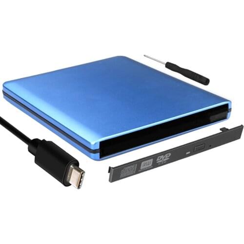 Super Slim External Slot in DVD RW Enclosure Type C USB 3.1 DVD Case 12.7mm SATA Case For Laptop Optical Drive