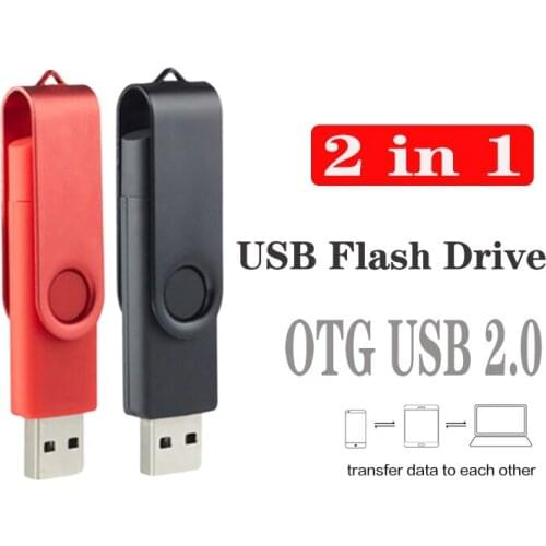 Real capacity Usb 2.0 OTG USB flash drive for SmartPhone/Tablet/PC 16GB 32GB 64GB 128GB Pendrive High speed pen drive