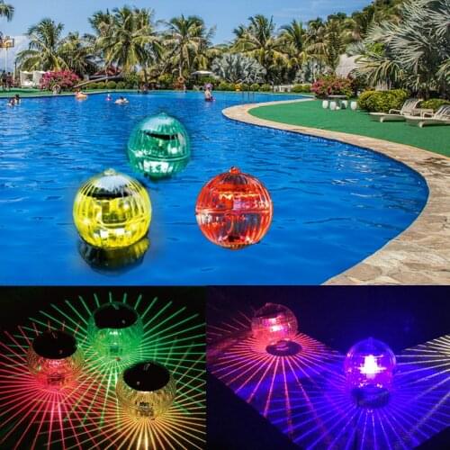 Water Drift Lamp Solar Power Floating Light LED Disco Light Swimming Pool Waterproof LED Outdoor Night Light For Yard Pond