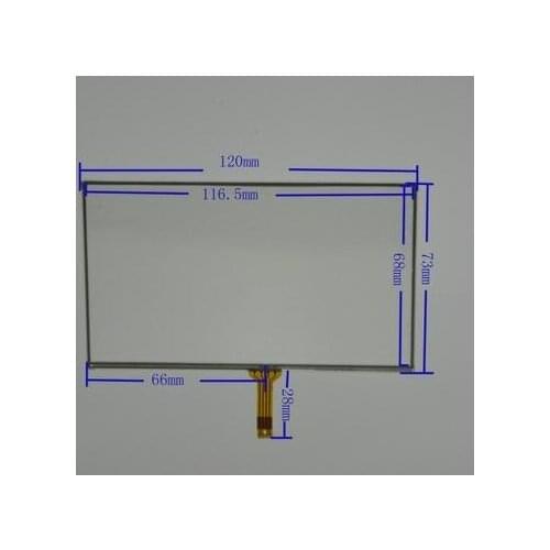 10pcs/lot New 120*73 mm 5 inch resistance touch screen