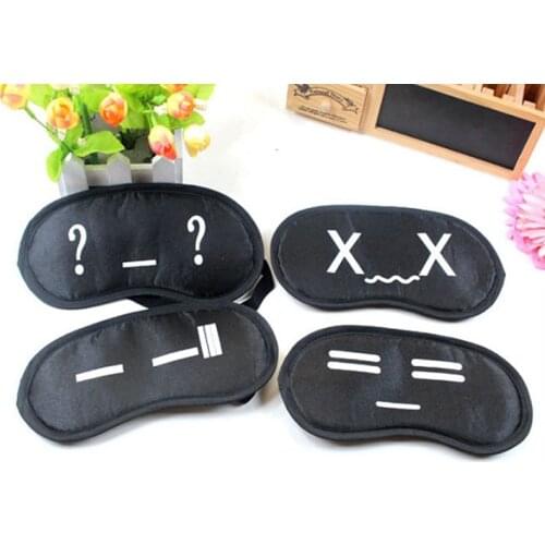 16 Style HOT! 2020Sleeping Eye Mask Black Eye Shade Sleep Mask Black Mask Bandage On Eyes For Sleeping Emotion Sleep Mask
