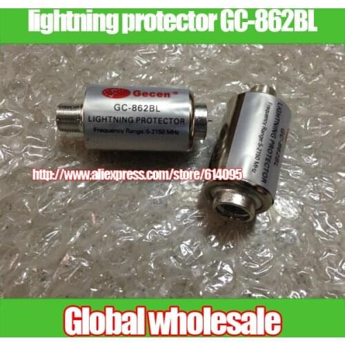 2pcs lightning protector GC-862BL / coaxial satellite TV lightning protection devices / satellite antenna lightning arrester