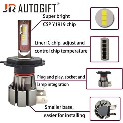 2pcs LED Auto Fog Lamp 34W CSP 1919 chip SMD LED canbus high power White 6000K Bulbs For Car Auto External Light Headlight Lamp