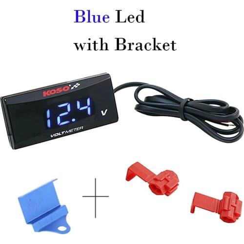 DC12V Motorcycle Digital Voltmeter Gauge KOSO Voltage Meter For Honda Yamaha NVX NMAX XMAX 300 Kawasaki er6n Suzuki LED Panel