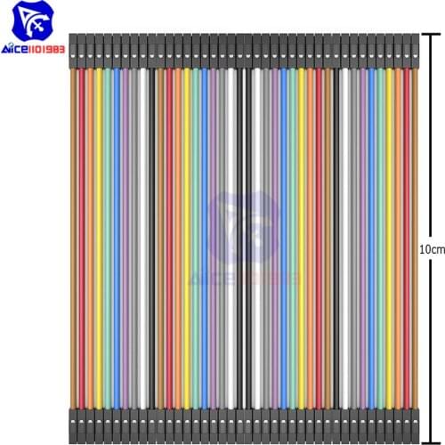 Diymore 40 Pin Dupont Wire 10cm Female to Female Jumper Cable Flat Ribbon Cable for Arduino