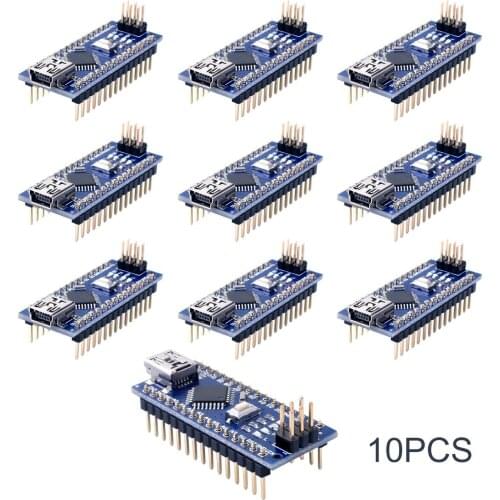 I2C IIC 10PCS Mini Nano V3.0 Atmega328P 5V 16M Micro Controller Board Module For Arduino