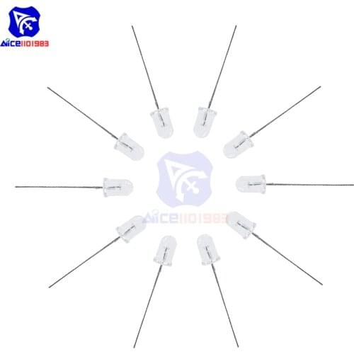 Diymore 10PCS/Lot 5mm 850nm IR Infrared 2 Pin Diode LED Lamp for Night Version Camera