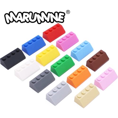 Marumine 2x4 Slope Bricks Part Roof 45 Classic Block Toys Creator Classic Building Blocks MOC Compatible Educational DIY Toy