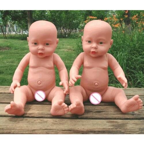 41cm Naked Baby Reborn Dolls Full Vinyl Doll Kids Toys Shower Doll Nanny Tools Baby Doll Mold Children New Year Birthday Gifts