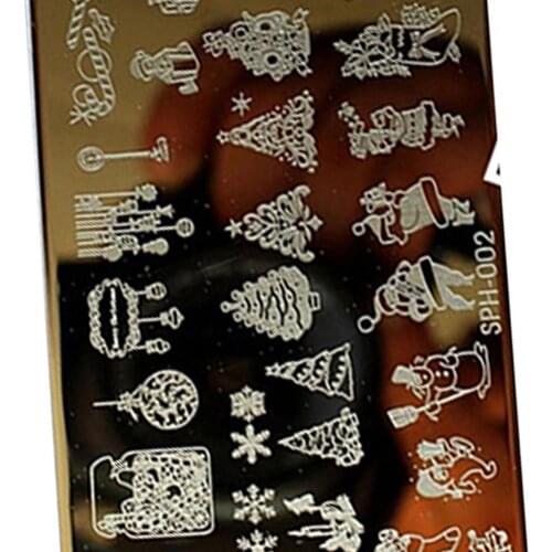 Nail Art Image Christmas Xmas Holiday Stamp Stamping Plate Manicure Template
