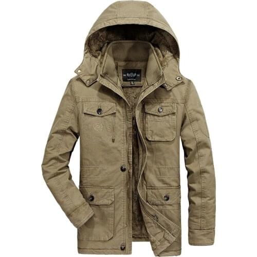Big size 7XL 8XL Winter parkas men removed hat military army thickness cotton long motorcycle cargo overcoat men
