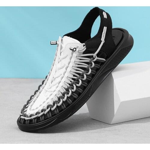 SHENCE Summer Men Sneakers Cool Beach Shoes Outdoor Hiking Casual Shoes Soft Comfort Antiskid Abrasion Man Tennis Sports Shoes