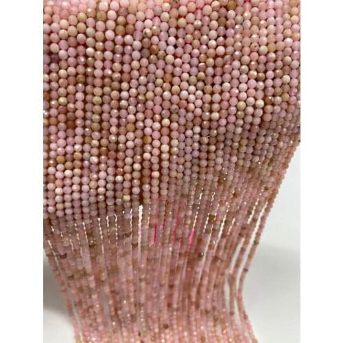 AAAA natural stone powder Aubao cutting surface 2mm / 3mm / 4mm stone jewelry DIY boutique 38cm