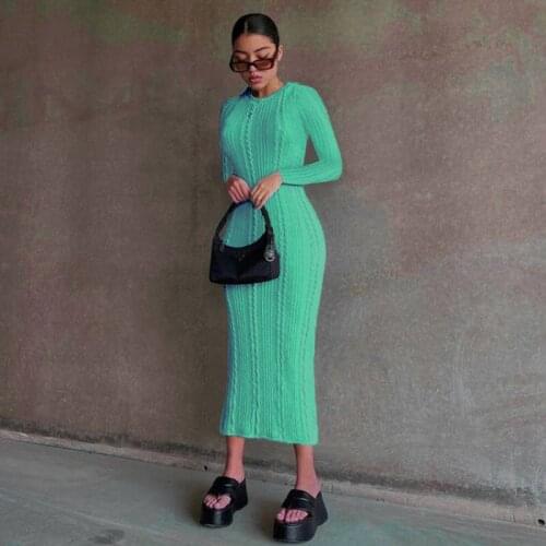 2021New Arrival Autumn Style 4 Colors Fashion Solid Color Dress Long Sleeve Fluffy Tight Dress Casual Slim Body Warm Party Dress