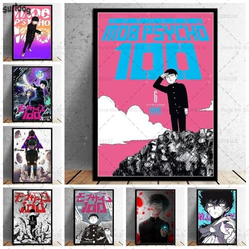 Mob Psycho 100 Poster Prints Wall Art Canvas Painting Posters Picture for Living Room Home Decoration