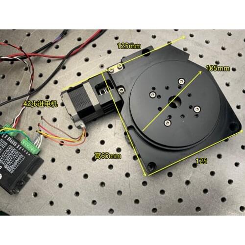 CNC indexing plate 42 stepper motor turntable high-precision R-axis worm gear 100mm table top rotation 100:1