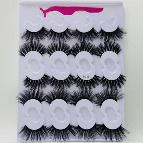 Hand made Thick Mink Fake Lashes 10 Pairs Set With Lashes Tweezer Soft False Eyelashes 10 Models Available 10sets/lot DHL