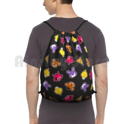 Fnaf / / Faces Pattern Cute Kawaii Chibi For Kids Backpack Drawstring Bag Riding Climbing Gym Bag Fnaf Five Nights Nights