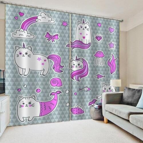 Modern Home Decor 3D Curtains Drapes The Living Room Bedroom Printing Cortains Drapes For Window Home Decoration