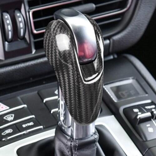 Real Carbon Fiber Addon Gear Shift Knob Cover Trim Fit For Porsche Macan 2015-2020 718 911