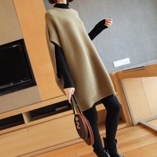 Sweater Woman 2020 Spring Autumn New Korean WomenS O-Neck Knit Long Brief Vest Pullover Sleeveless Sweat Oversize Femme AA5571