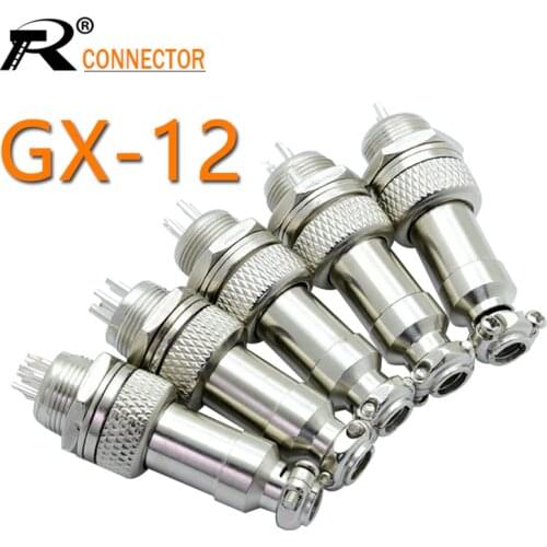 1set GX12 2/3/4/5/6/7 Pin Male + Female 12mm L88-93 Circular Aviation Socket Plug Wire Panel Connector