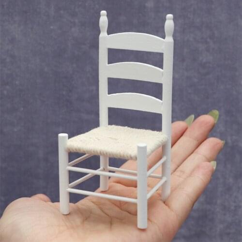 1pc 1:12 Mini Dollhouse Furniture Chair Kitchen Bedroom Decoration Props