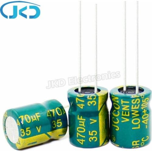 10pcs/lot 35V 470UF 10*13mm aluminum electrolytic capacitor 470uf 35V 20% high frequency electrolytic capacitor